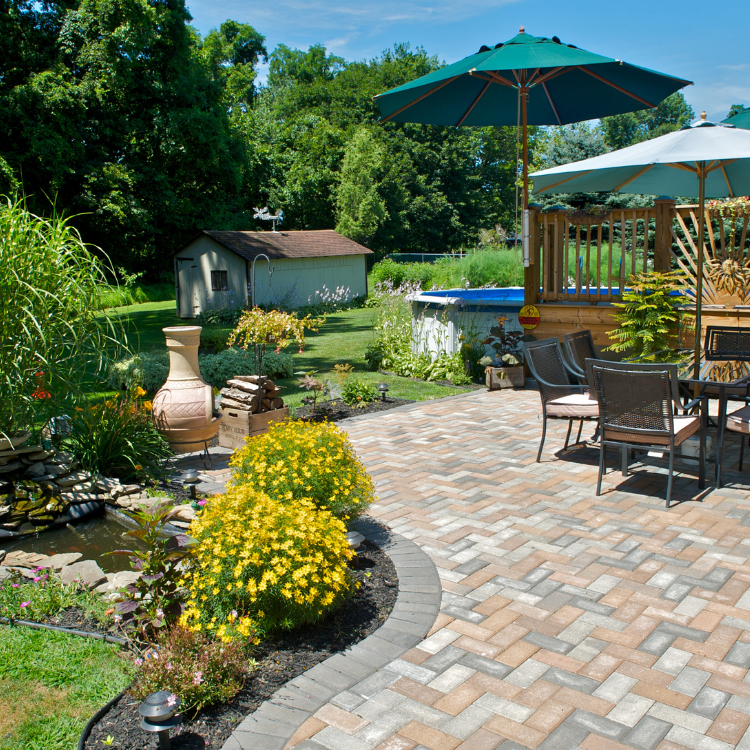 Brick paver patio