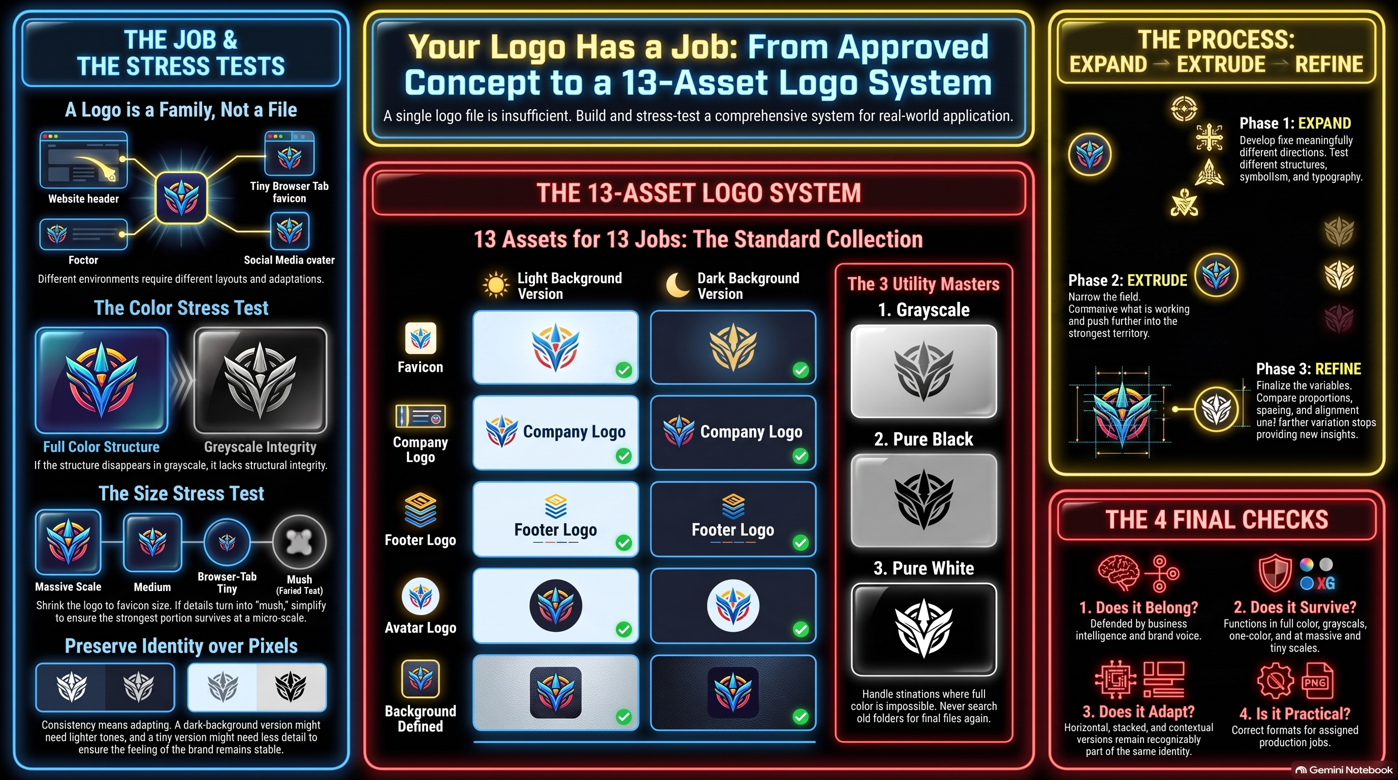 The 13 Asset Logo Design System