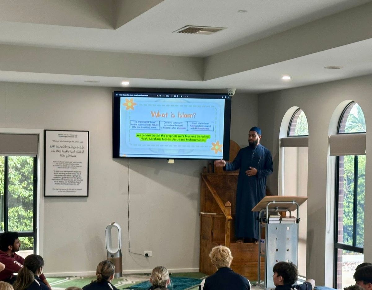 A talk called What is Islam in the prayer hall