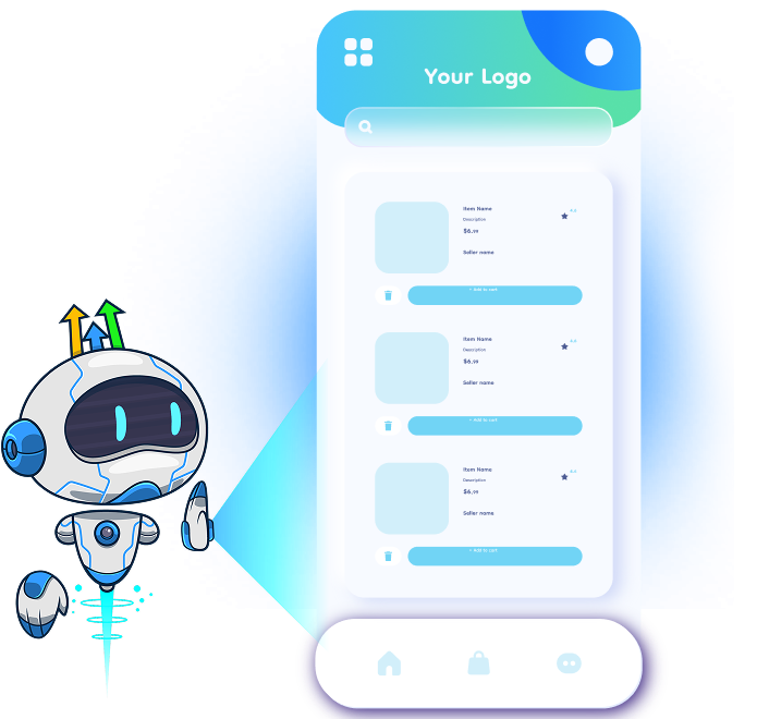 HighLevel branded mobile app mockup for agencies and businesses