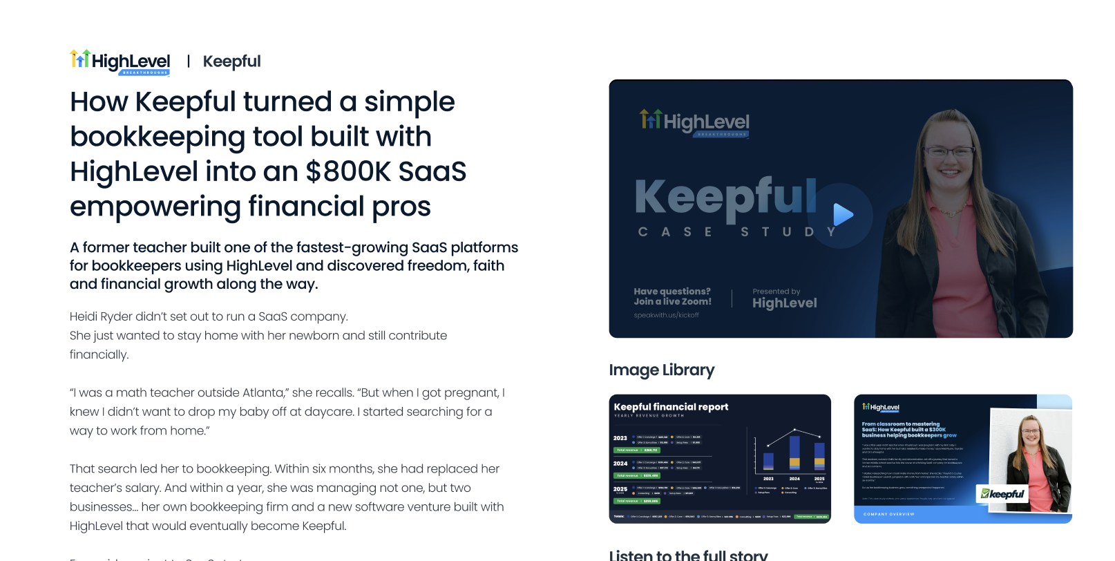 Keeful HighLevel Case Study: How Keepful generated $800K in revenue