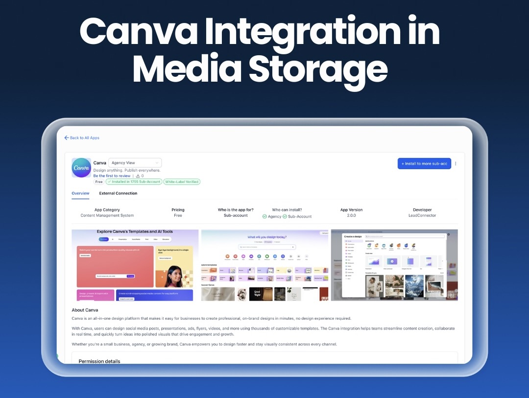 Canva Integration in Media Storage Canva Integration in Media Storage