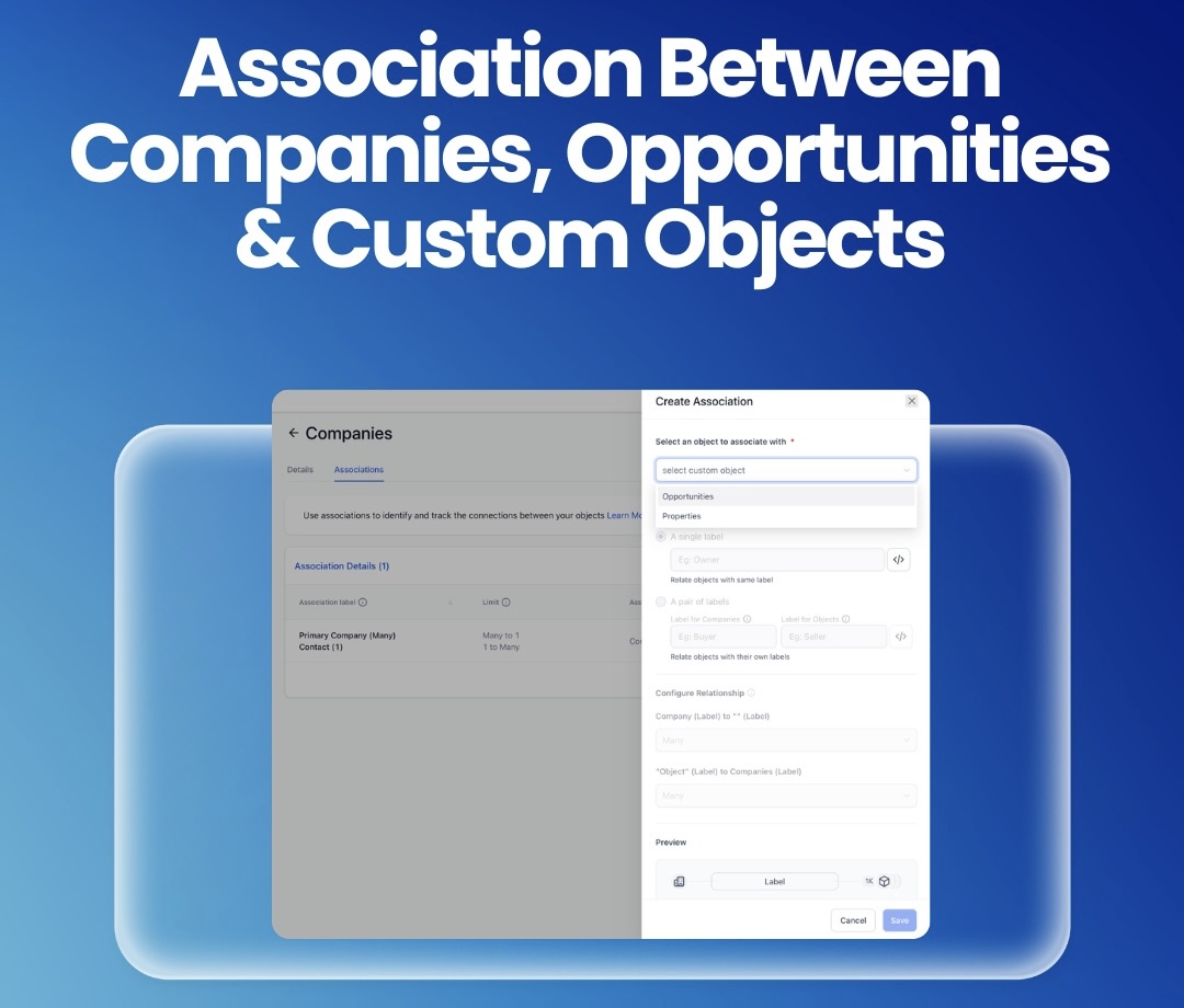 Association Between Companies, Opportunities & Custom Objects Association Between Companies, Opportunities & Custom Objects