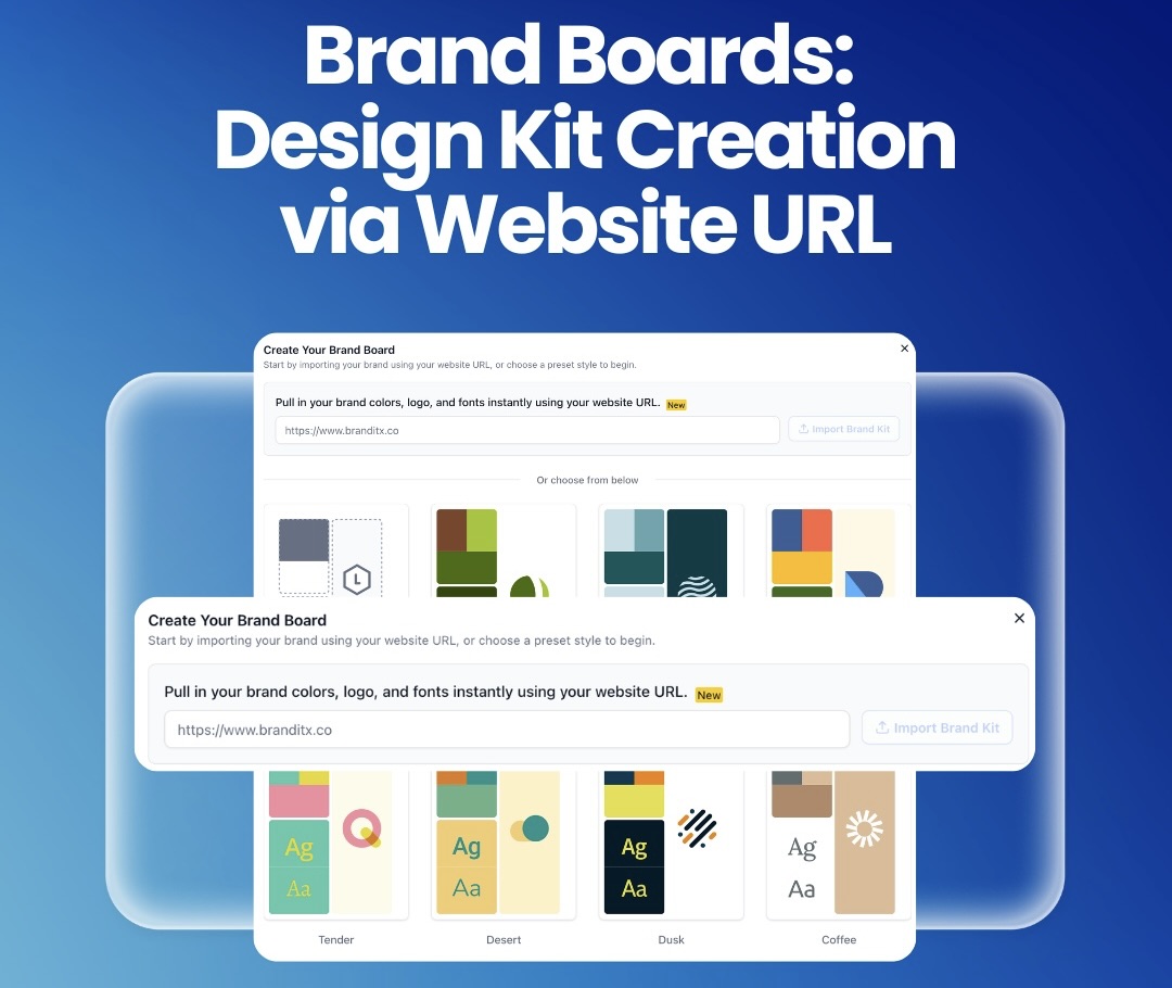 Brand Boards: Design Kit Creation via Website URL