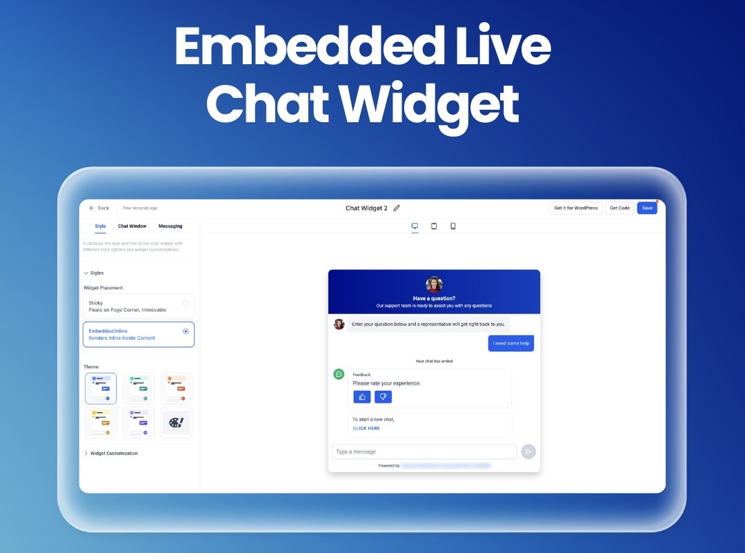 Embedded Live Chat Widget