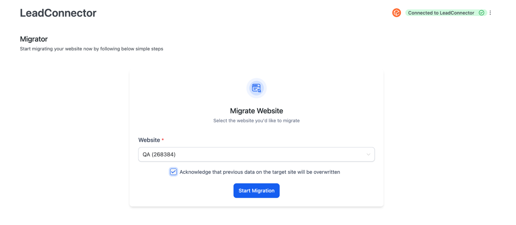 Connect your destination Wordpress site for HighLevel Connect your destination Wordpress site for HighLevel