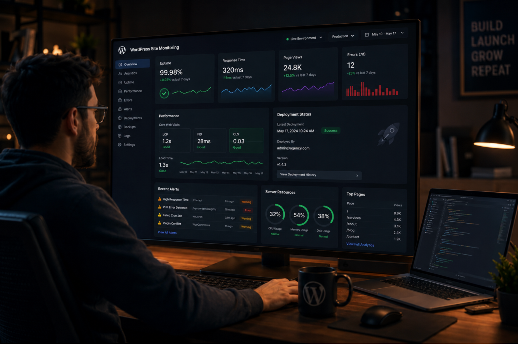Monitoring WordPress install Monitoring WordPress install