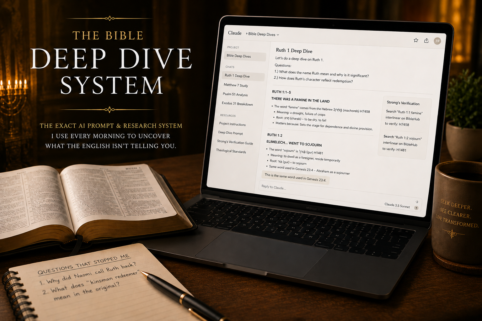 The Bible Deep Dive System — AI prompt and research setup