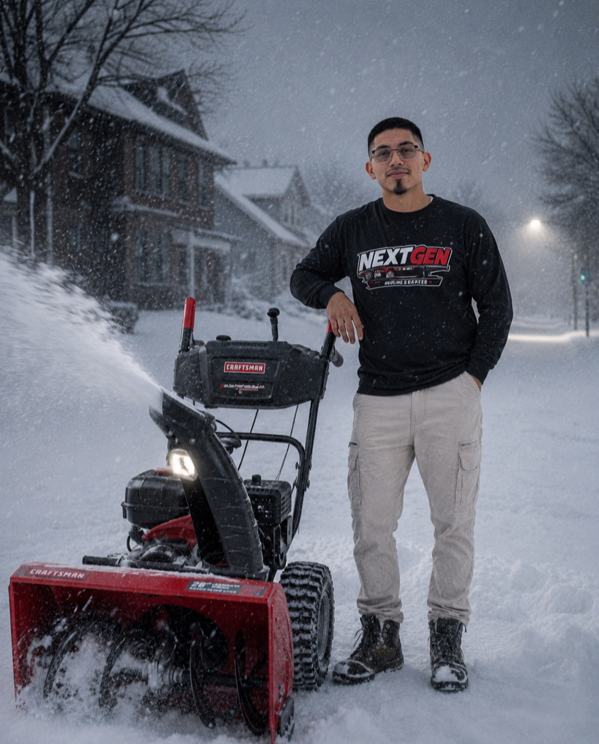 Randy Rojas in a NextGen Hauling shirt loading a mattress onto his trailer