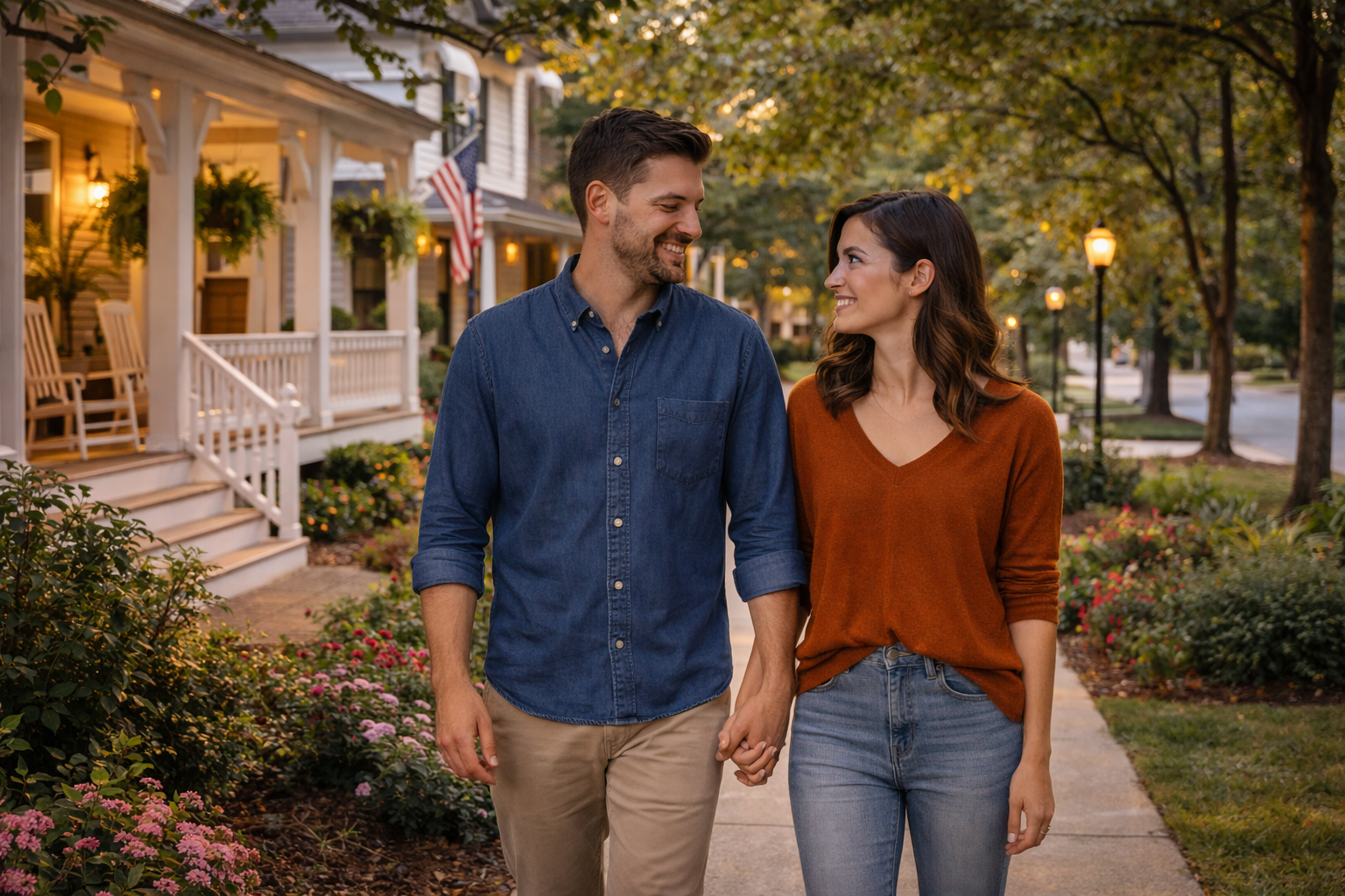 🖼️ Alt Text (Inside Image) First-time home buyers walking through a charming Greenville South Carolina neighborhood exploring the area and lifestyle 🖼️ Alt Text (Inside Image) First-time home buyers walking through a charming Greenville South Carolina neighborhood exploring the area and lifestyle