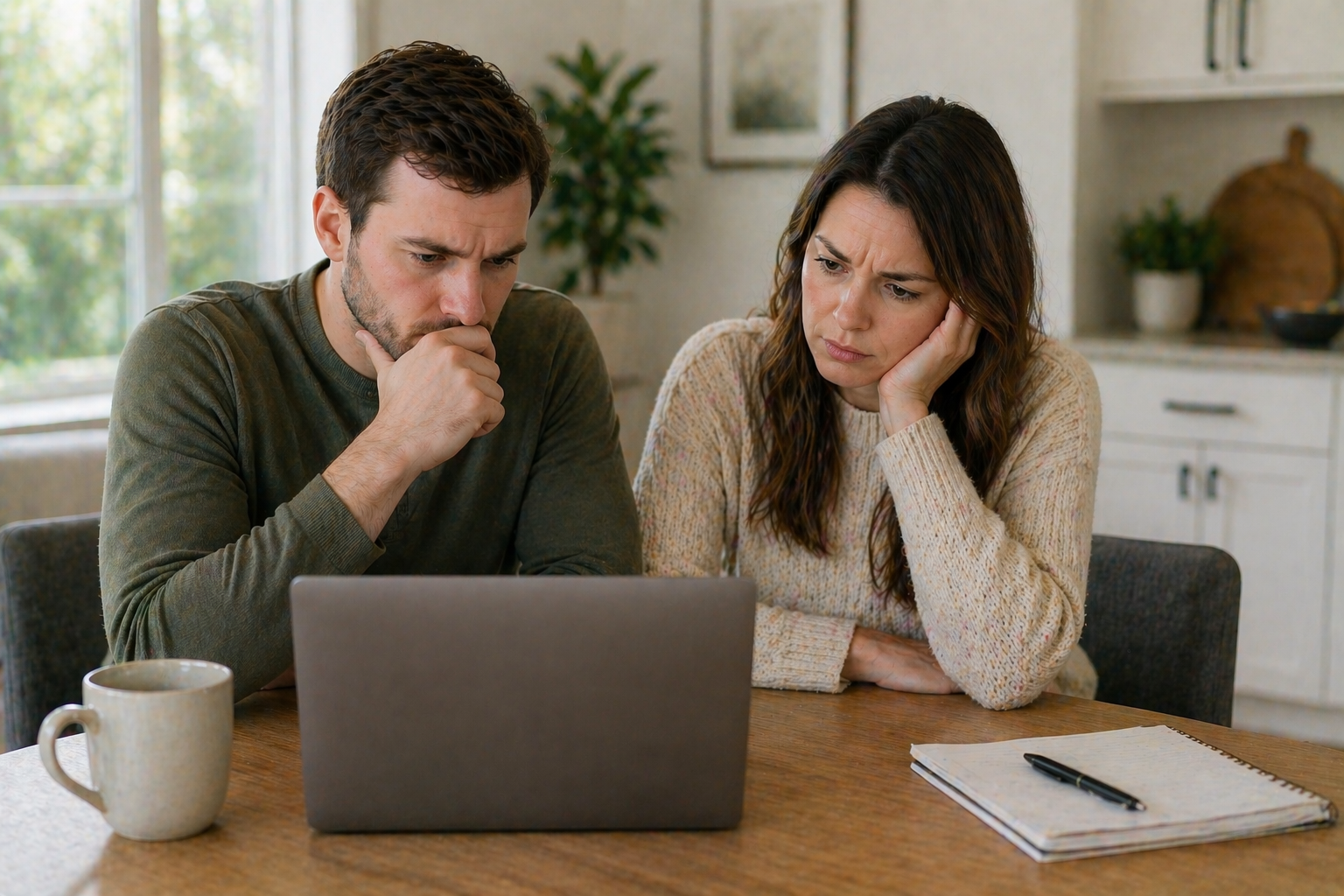 first-time homebuyers reviewing new construction appraisal documents and discussing home value in Greenville South Carolina