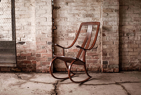 Yvonne's chair, a bespoke timber chair by Tim Coles