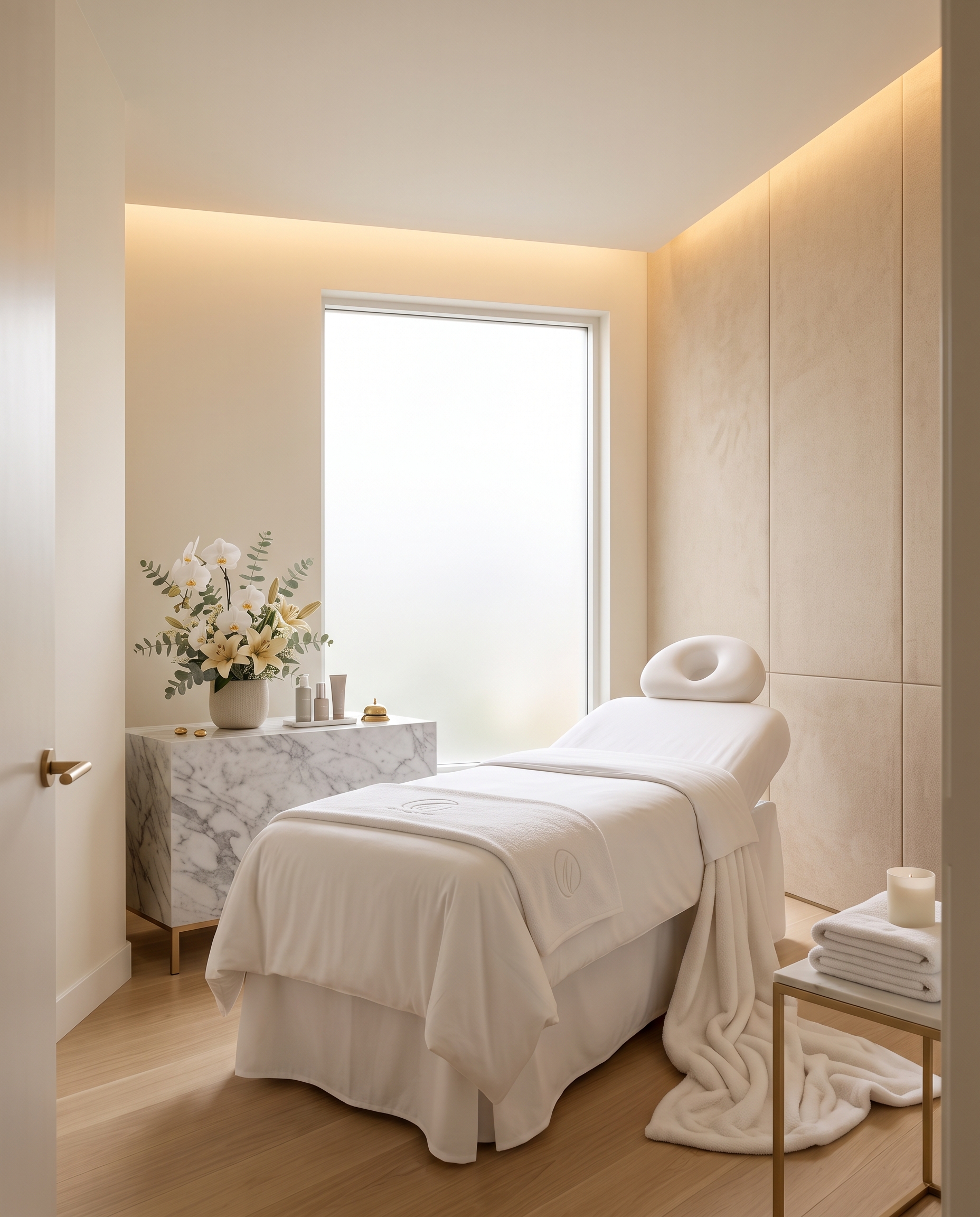 Relaxed client at a med spa