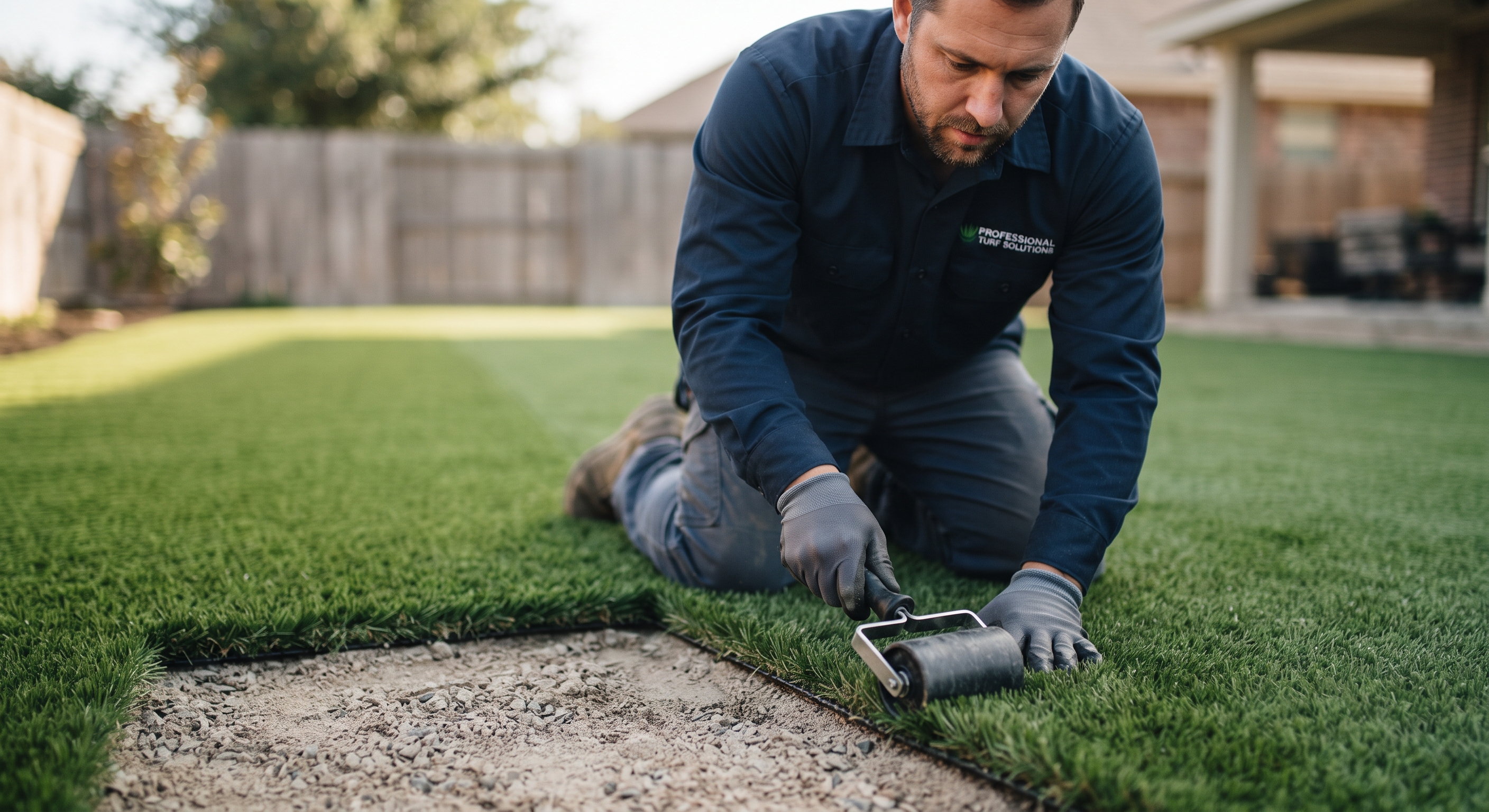 Precision turf installation detail