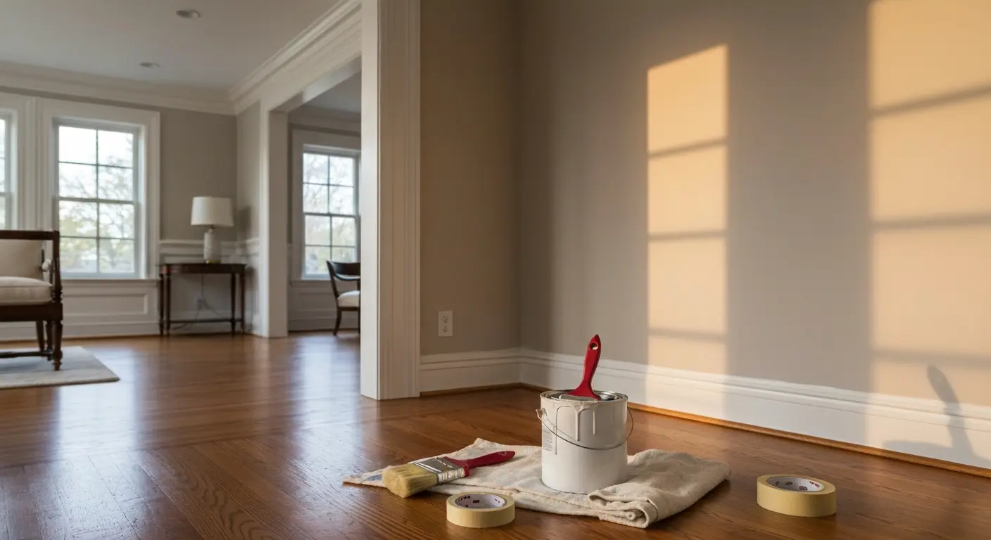 Interior living room painting project