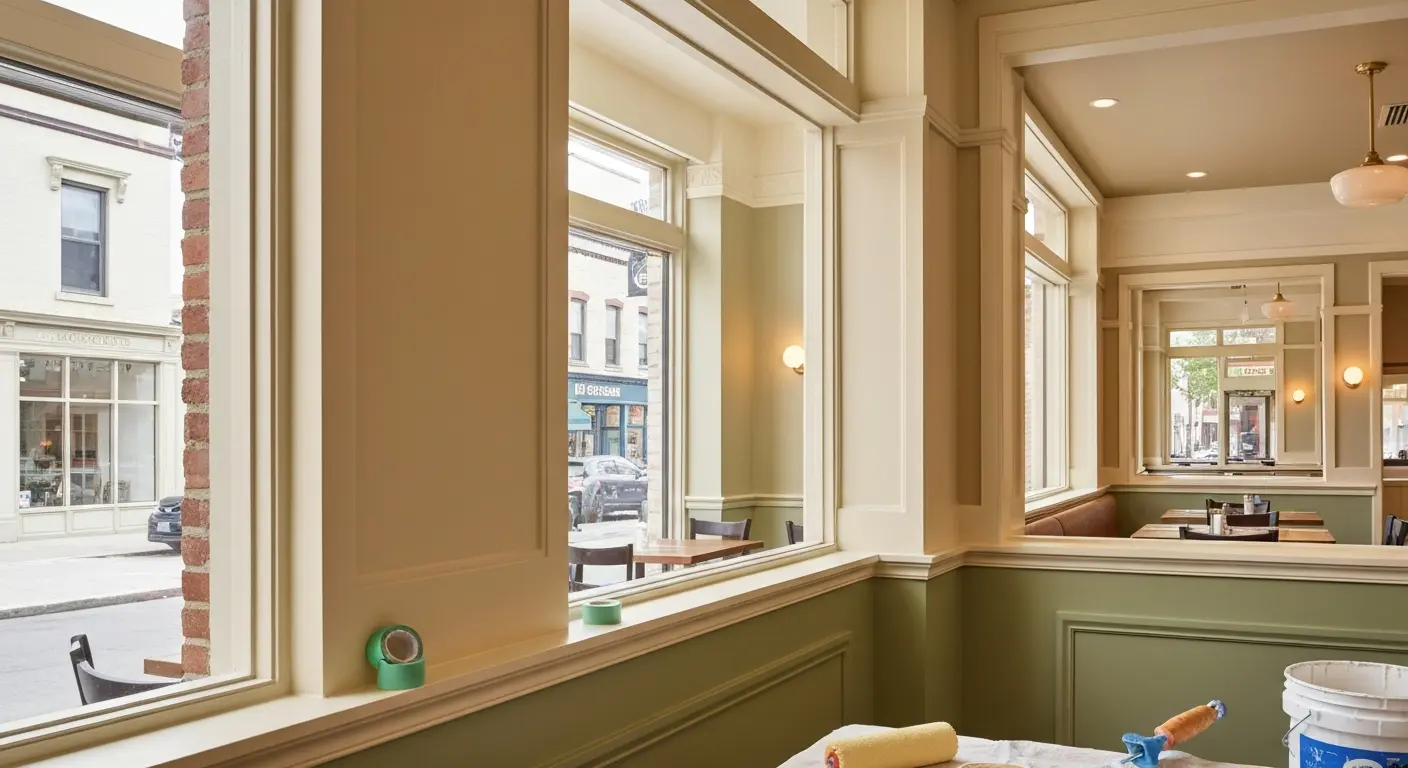 Commercial painting on Larchmont business