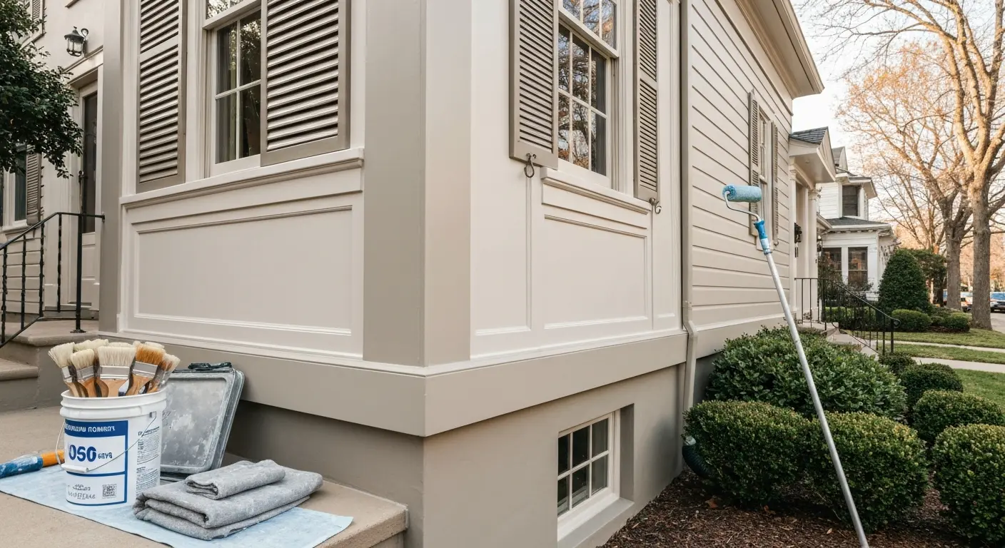 Exterior painting project in Manor Park area