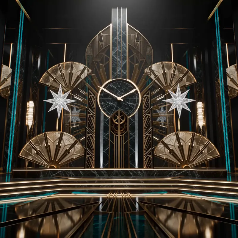 Midnight in Black & Gold background preview