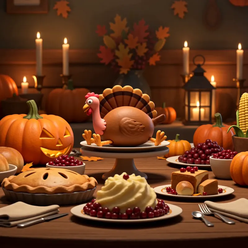 Turkey Takes the Table background preview