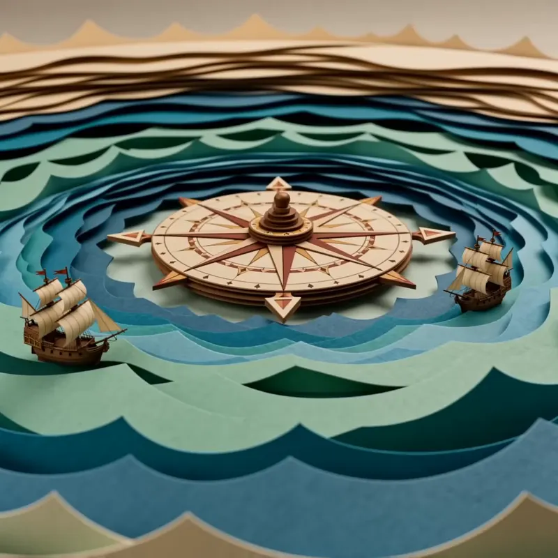 Compass Across the Sea background preview