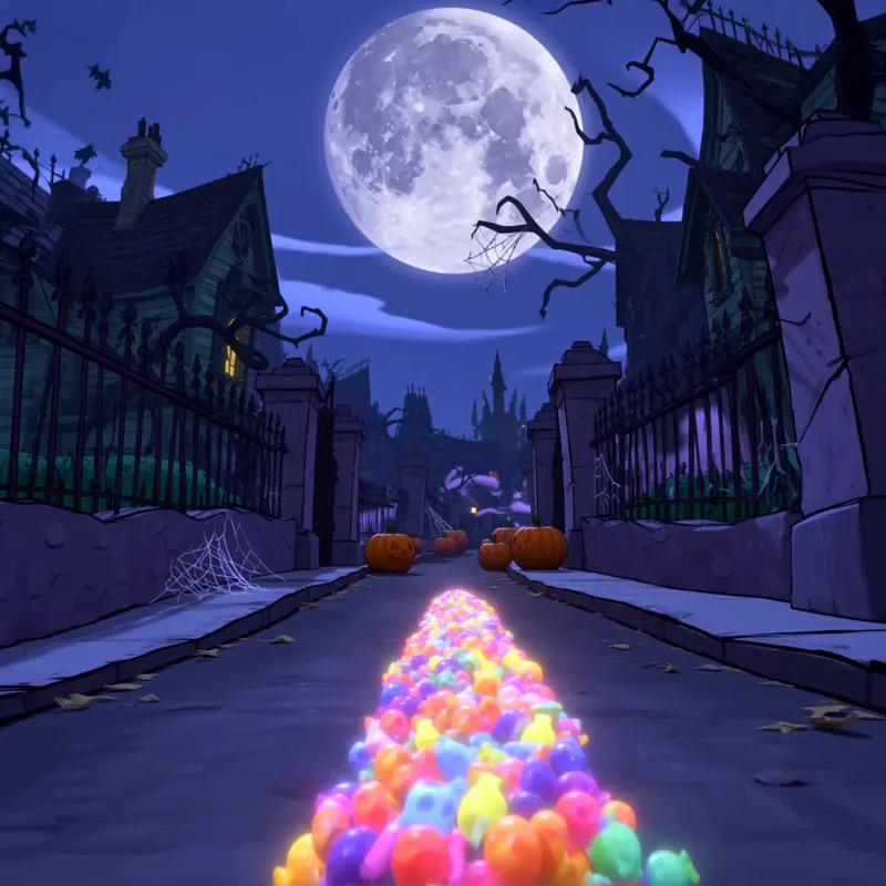 Midnight Trick-or-Treat Rush background preview