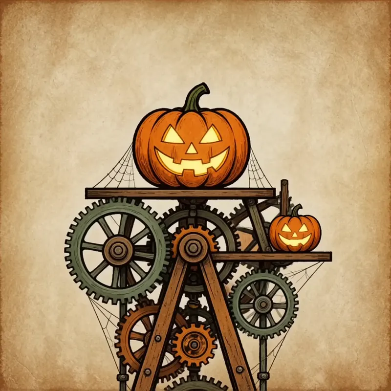Classic Halloween Clockwork background preview