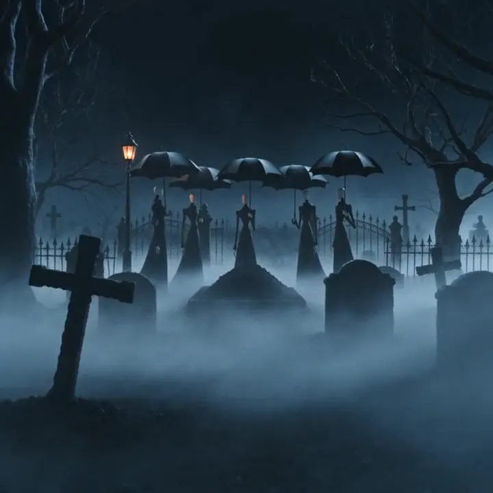 Mourning Lace Cemetery background preview