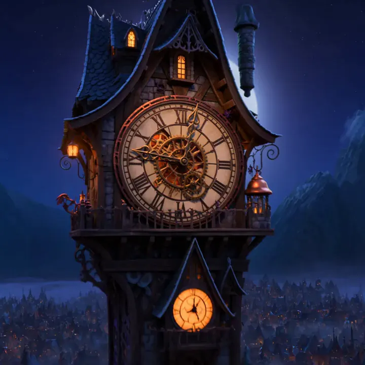 Witching Hour Clock House background preview
