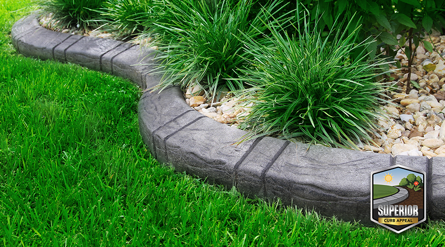After: finished Superior Curb Appeal landscape curbing
