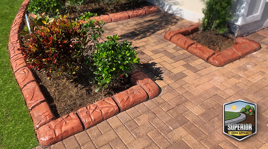Basketweave stamped edging