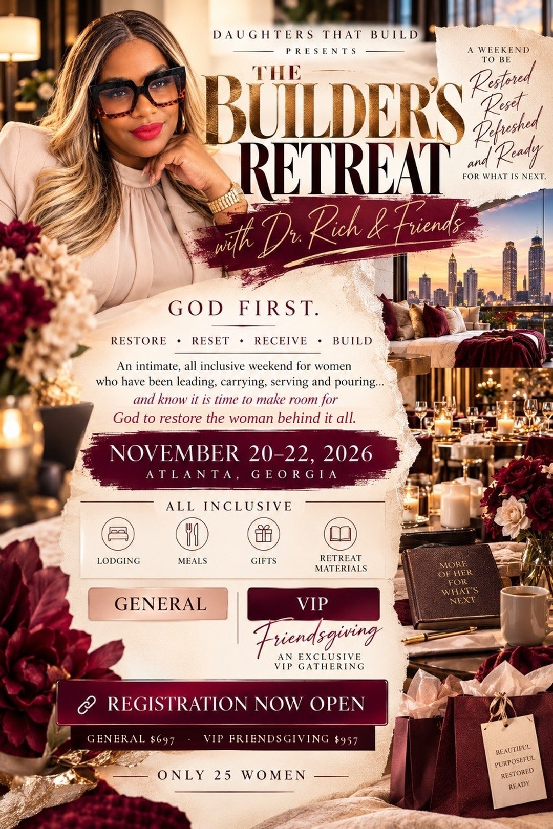 The Builder's Retreat with Dr. Rich and Friends, November 20 to 22, 2026, Atlanta, Georgia