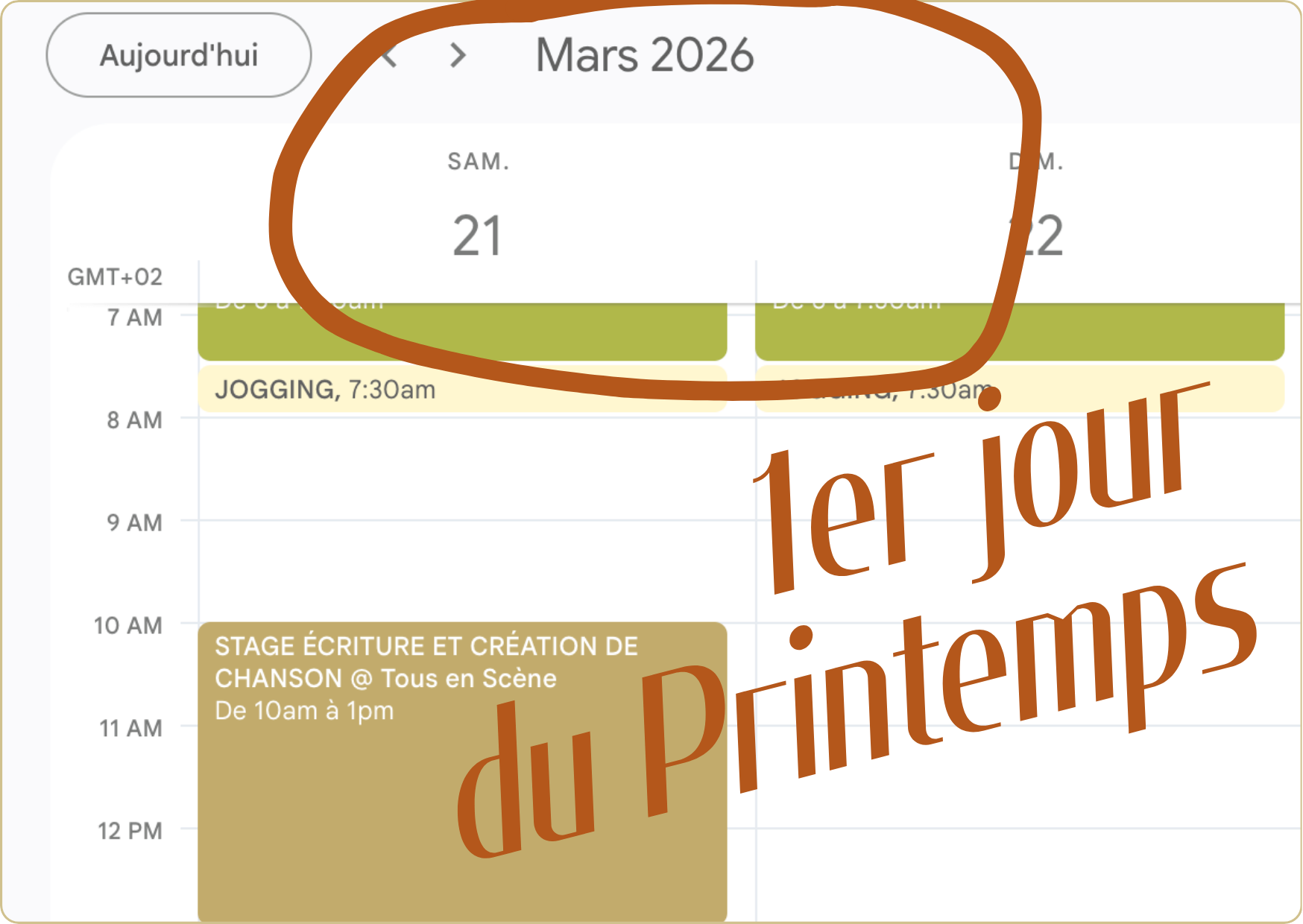 Premier jour du Printemps 21 Mars 2026