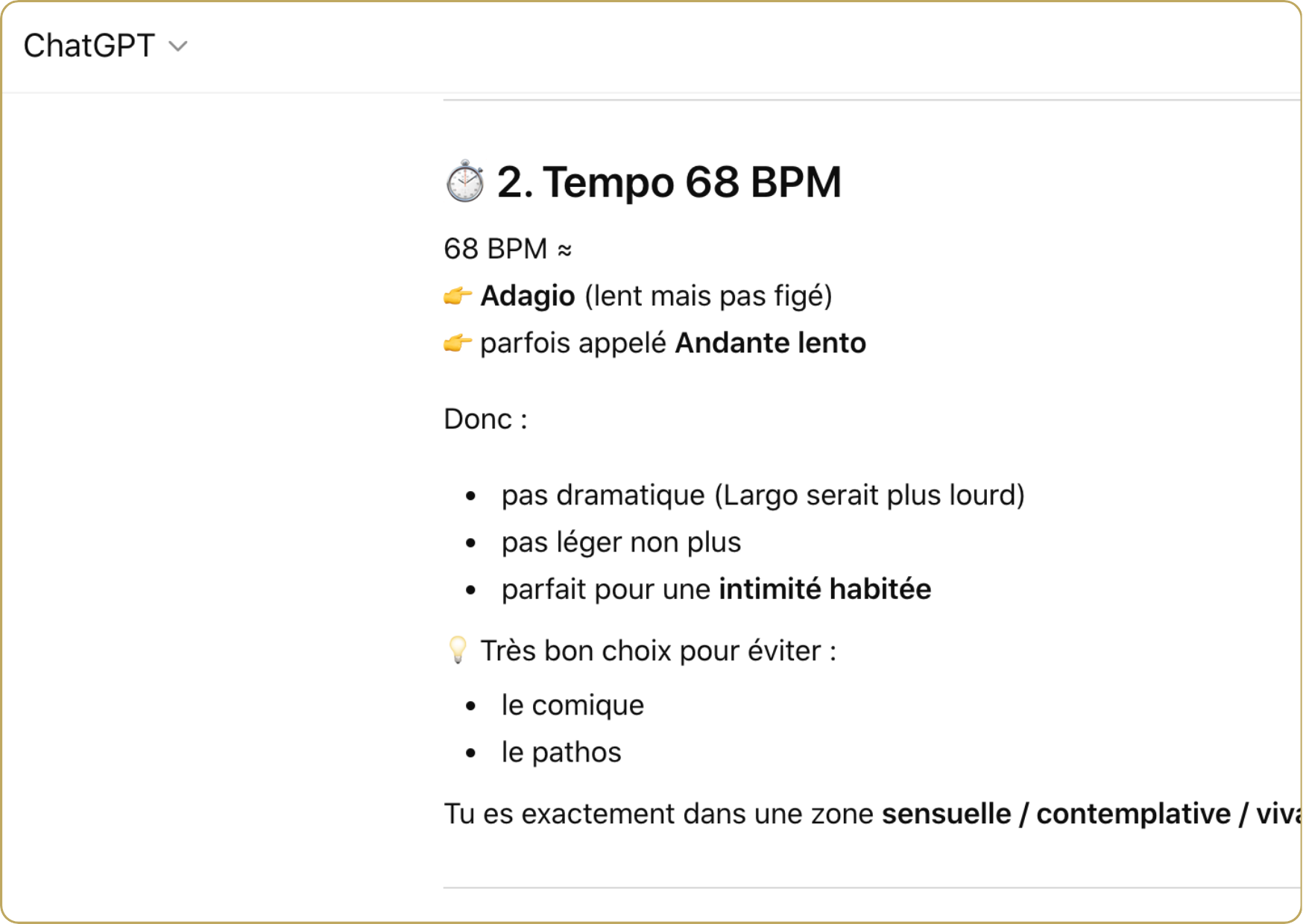 ChatGPT Tempo 68 BPM
