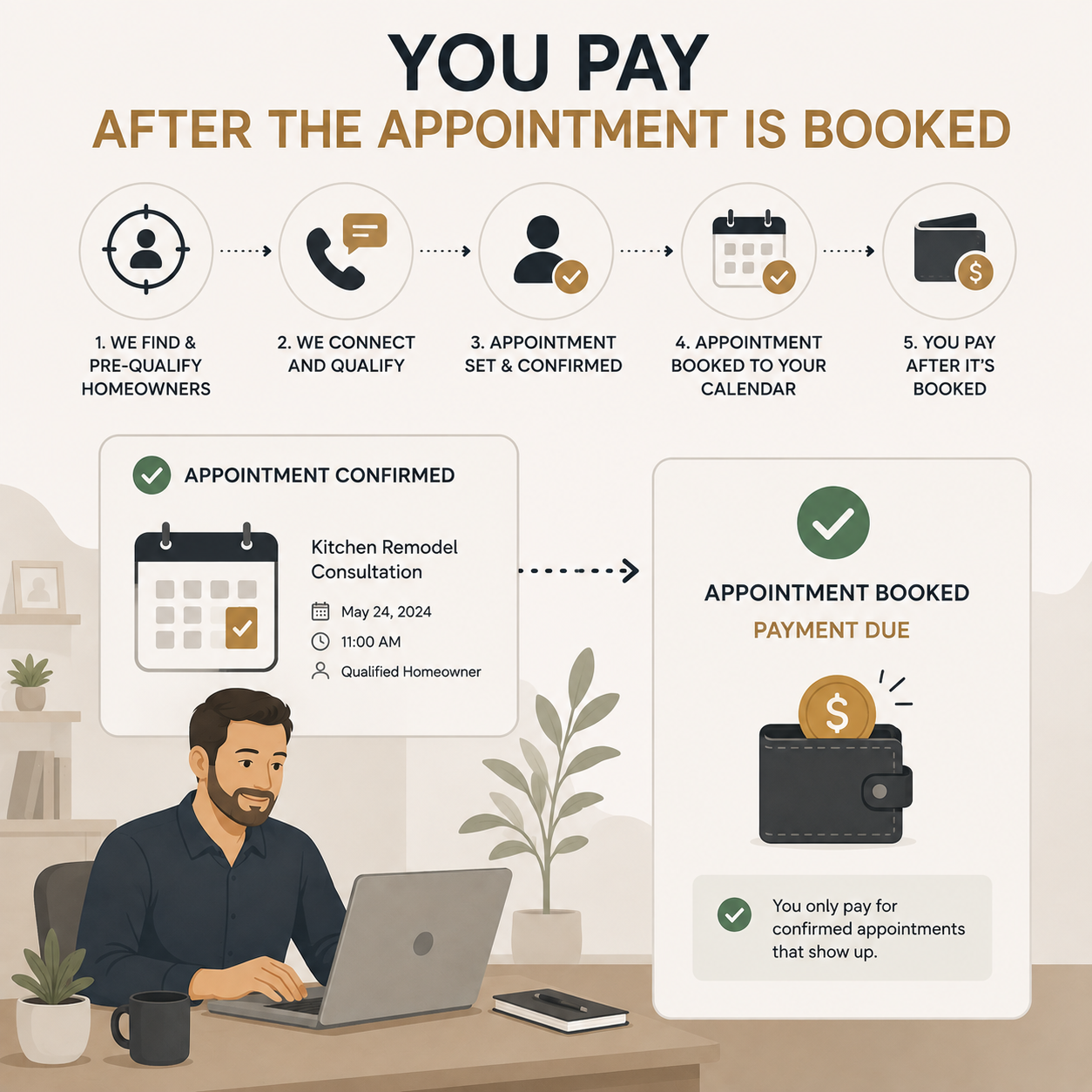 Payment after the appointment is booked