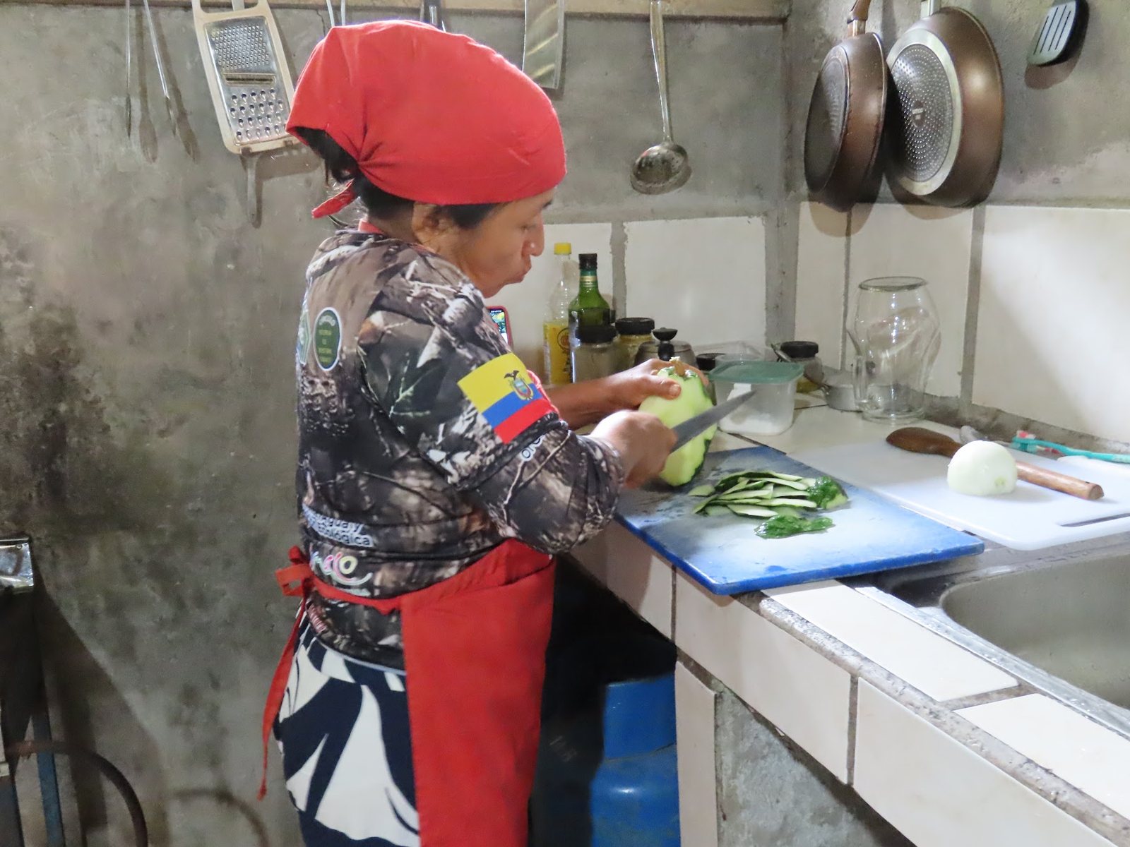 Cooking in the Amarun Pakcha kitchen
