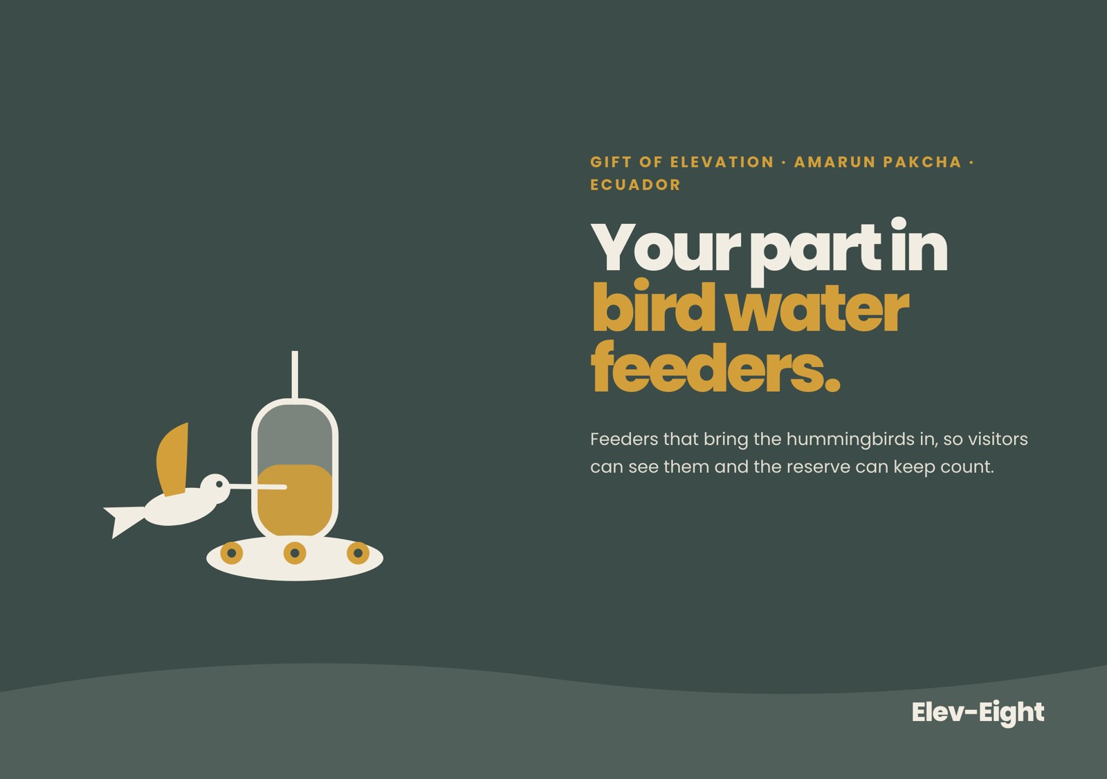 Bird water feeders.