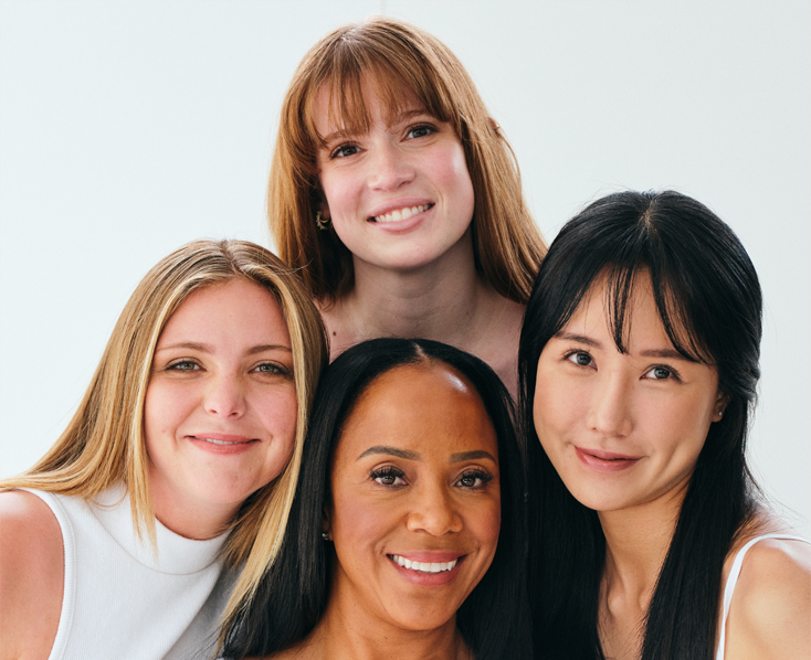 Diverse group of women smiling