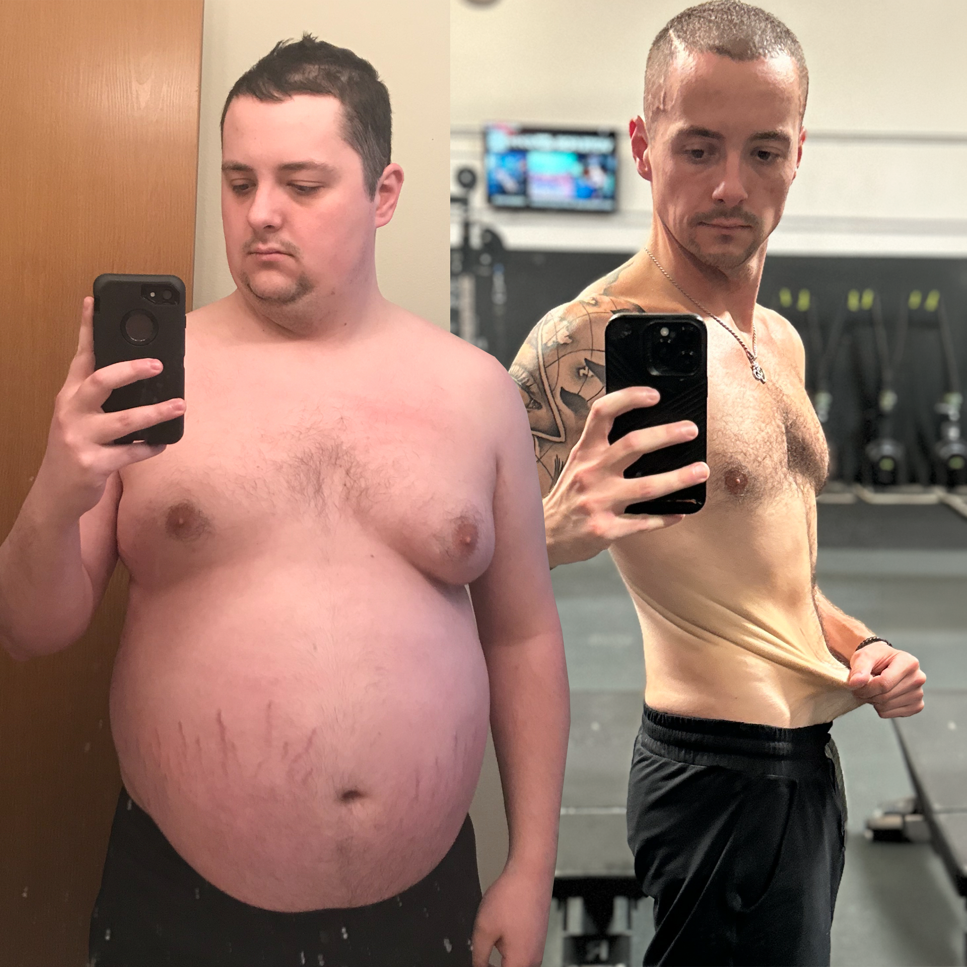 Nick before and after transformation