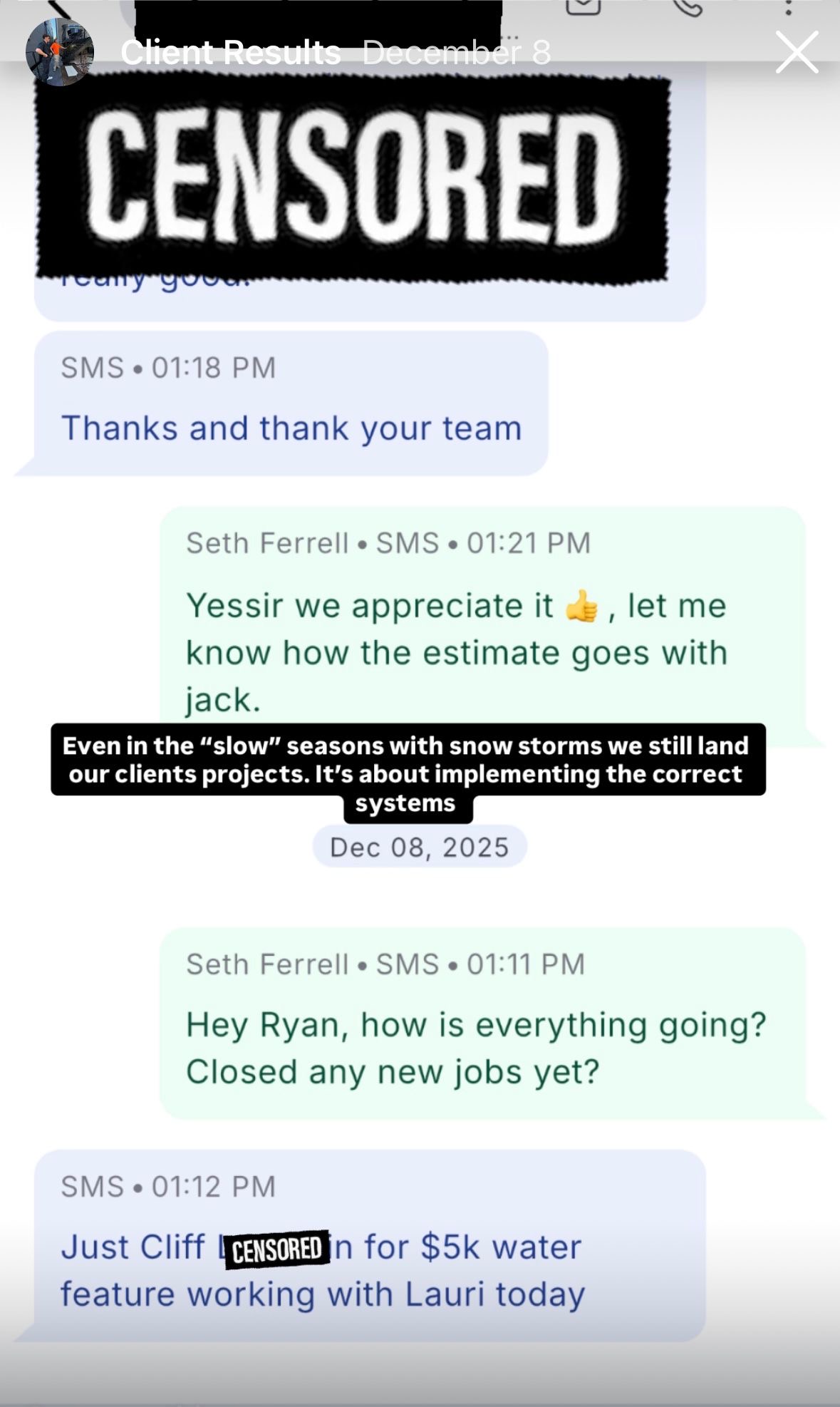 Client result