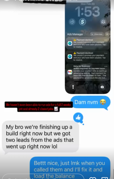 Client message