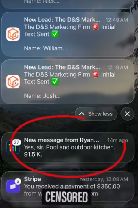 Client message