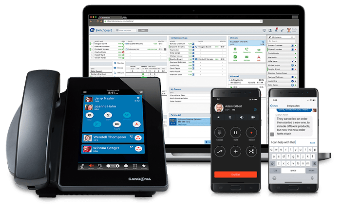 Switchvox softphone and switchboard on phone and desktop