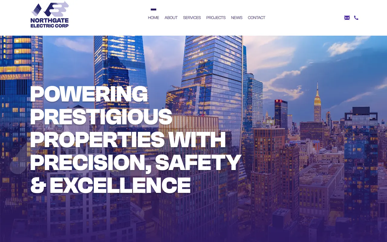 Northgate Electric Corp website, built for Imagativ client Power Q Suite