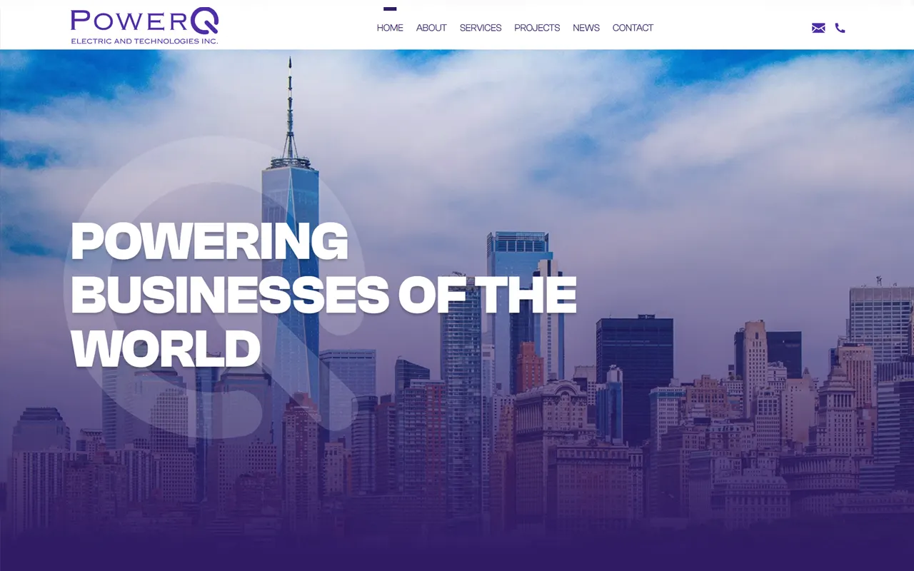 Power Q Electric and Technologies website, built for Imagativ client Power Q Suite