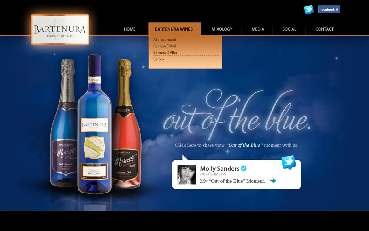 Bartenura wine brand campaign website, built for Imagativ client Royal Wine Corp