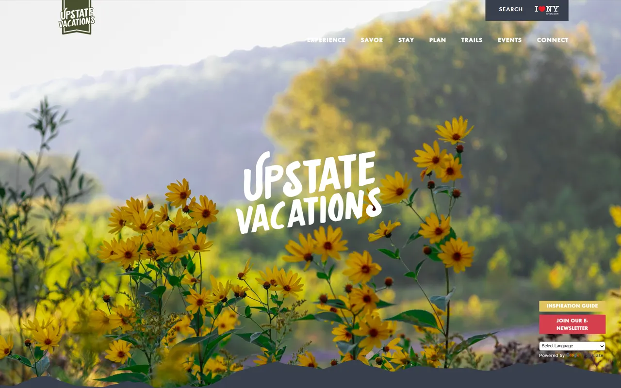 Website screenshot for Schoharie County Tourism, an Imagativ destination marketing client