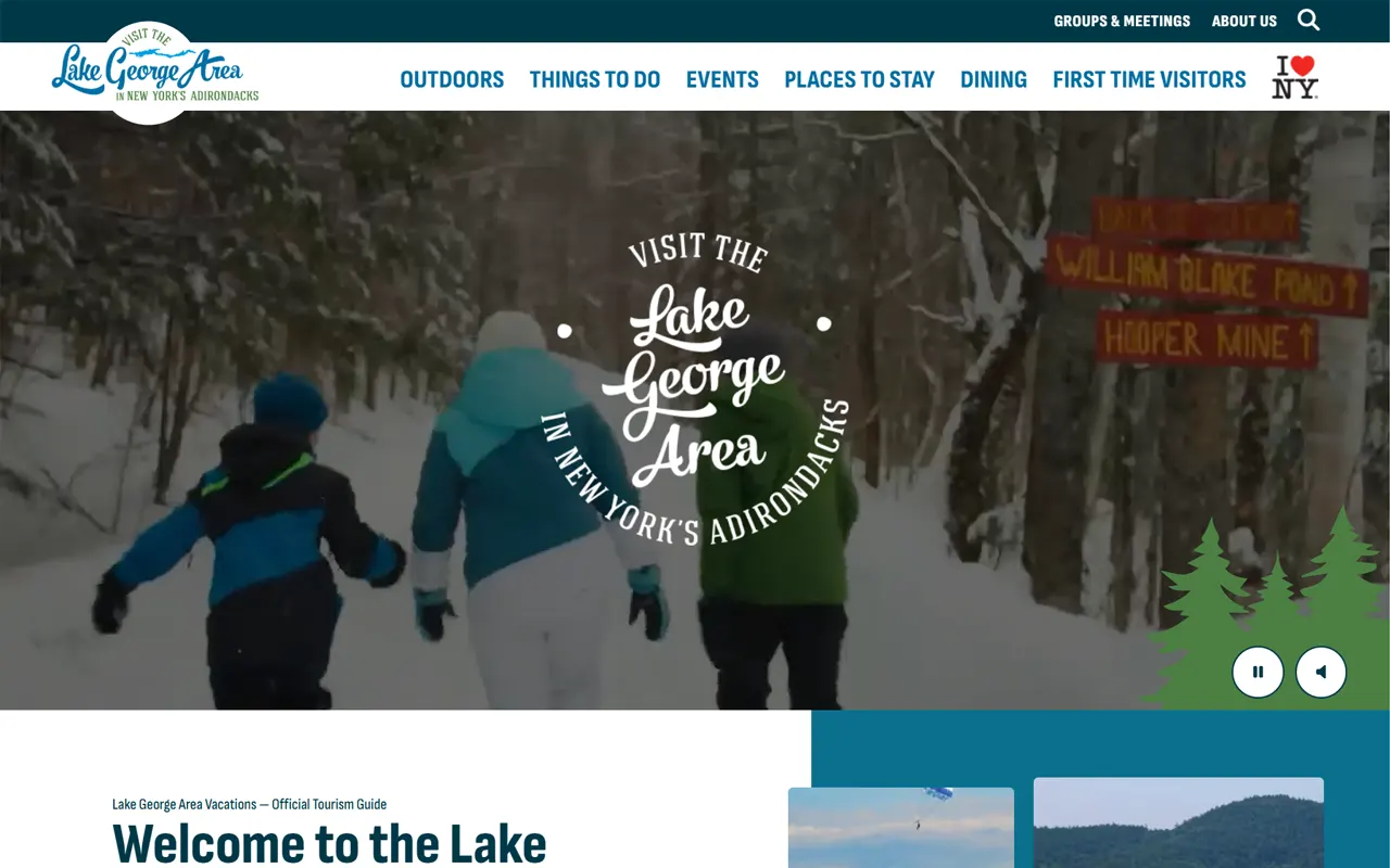 Website screenshot for Warren County Tourism, an Imagativ destination marketing client