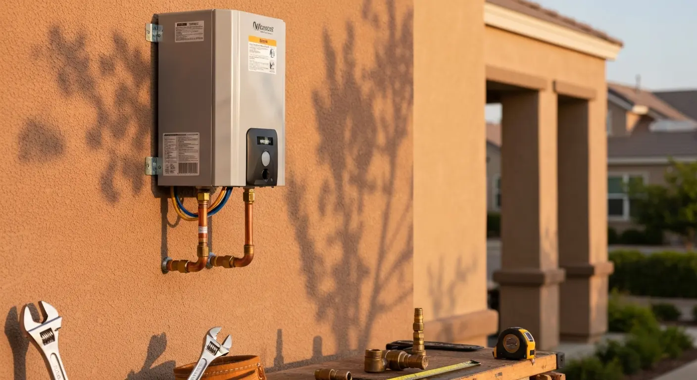 Tankless water heater install