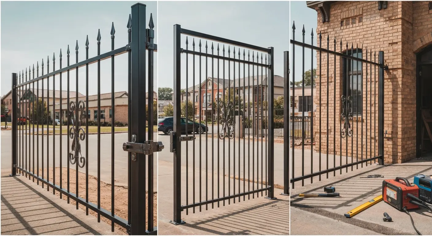 Metal fence installation
