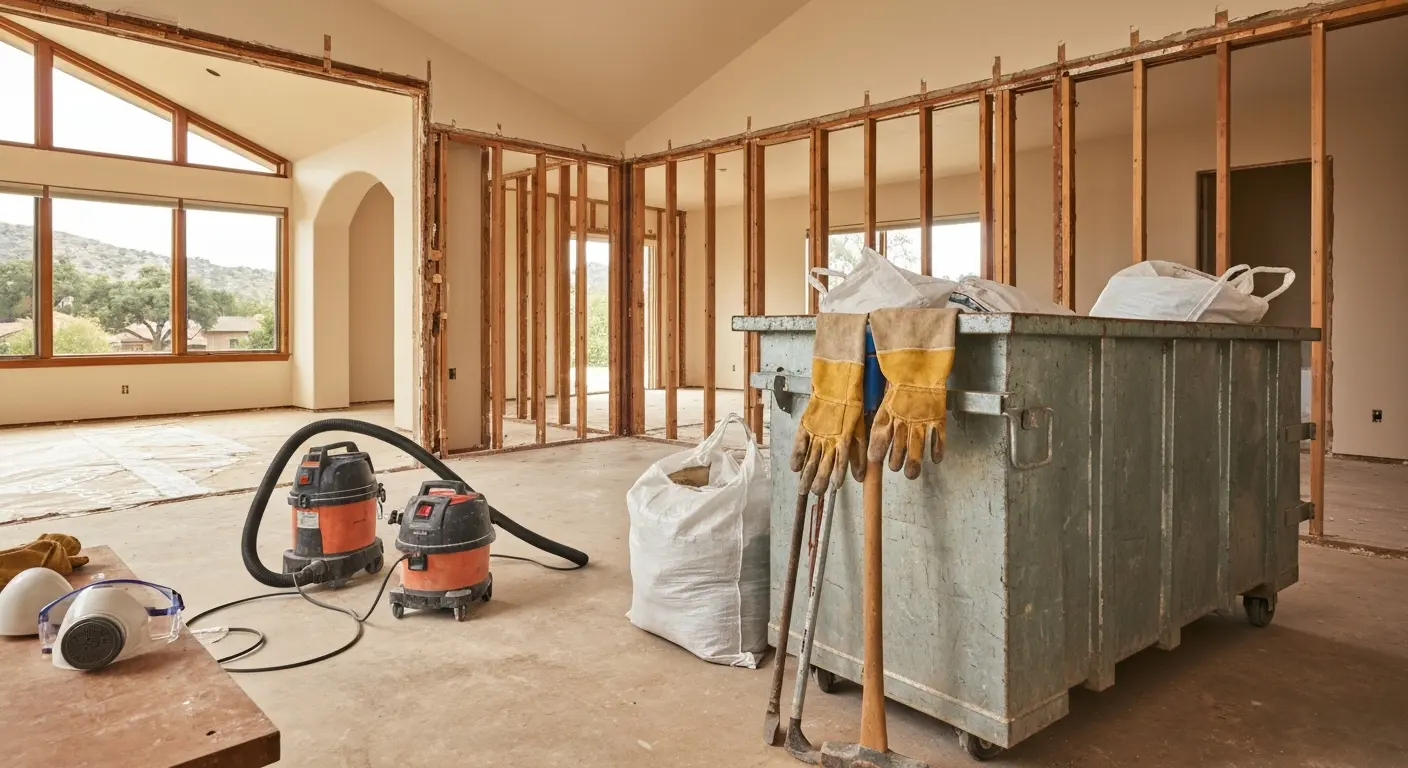 Interior renovation debris removal